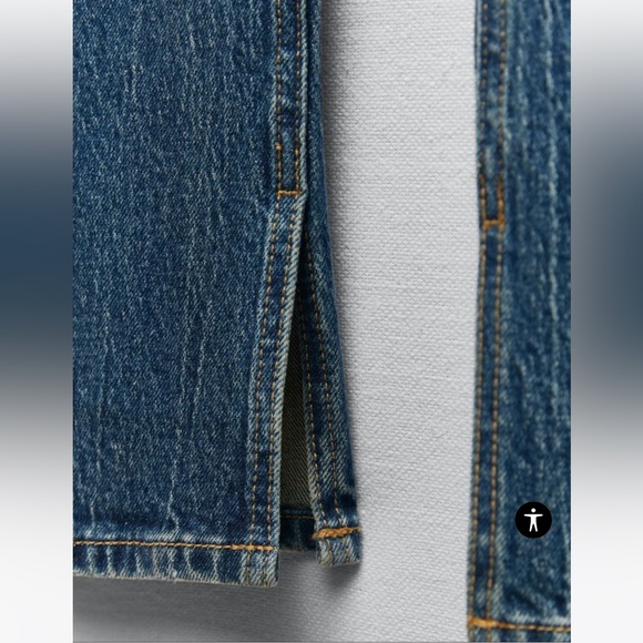 Zara TRF slim split jeans blue, size 40/ US 8, never worn - Picture 3 of 6